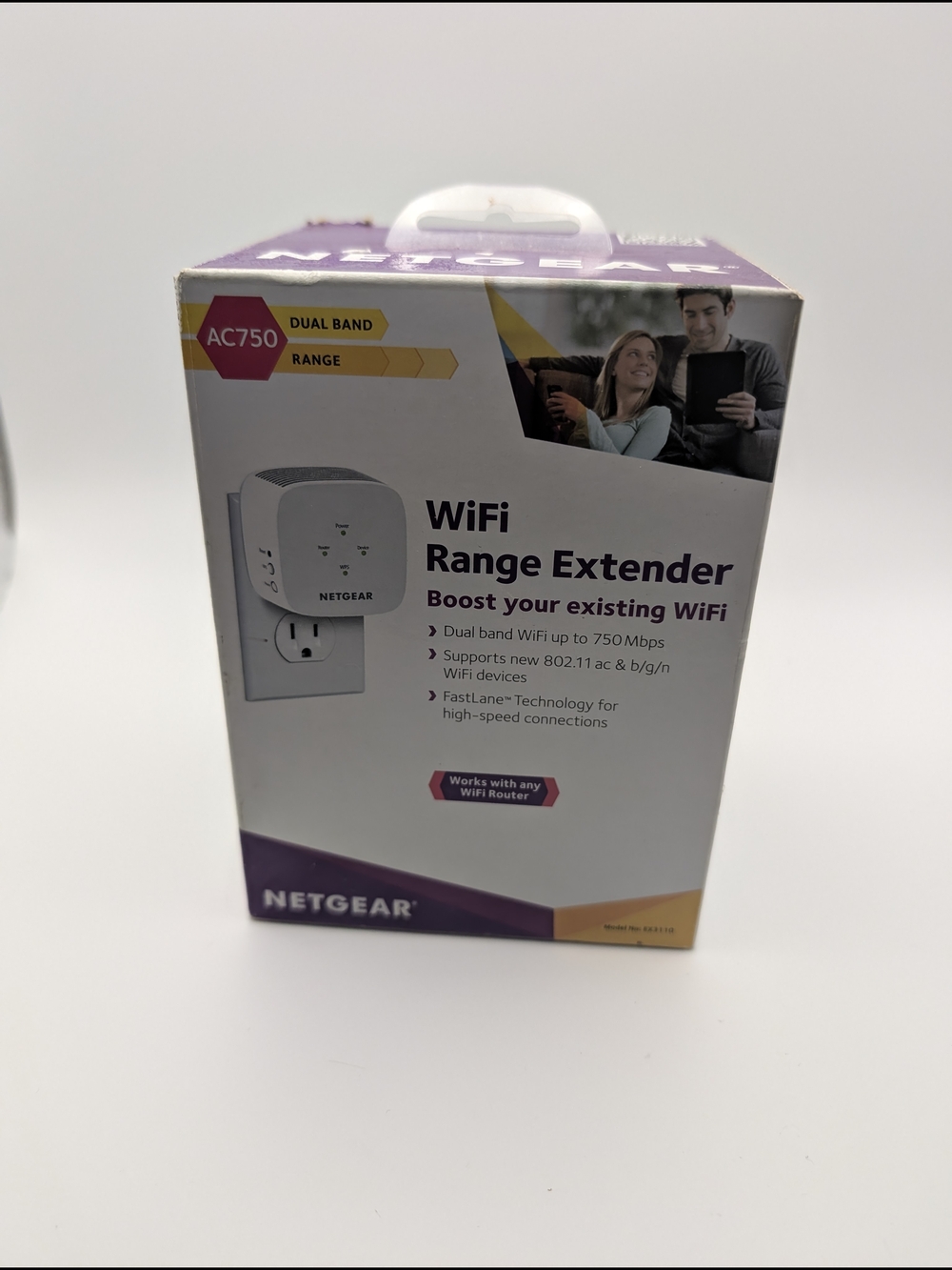 NETGEAR AC750 WiFi Range Extender Dual Band Wall Plug Booster EX3110 - NEW